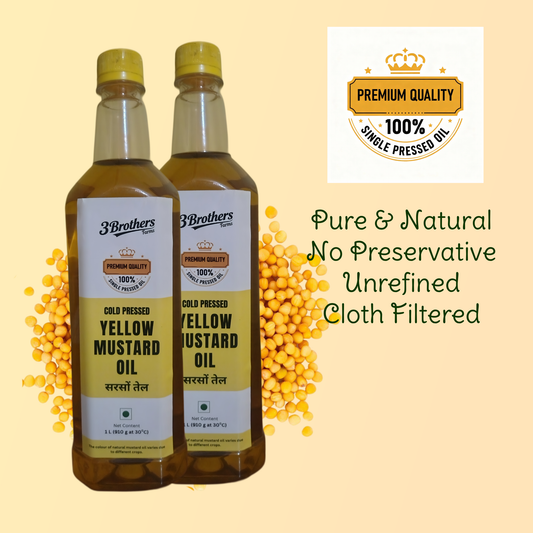 Premium Yellow Mustard Oil - 100% Single Pressed