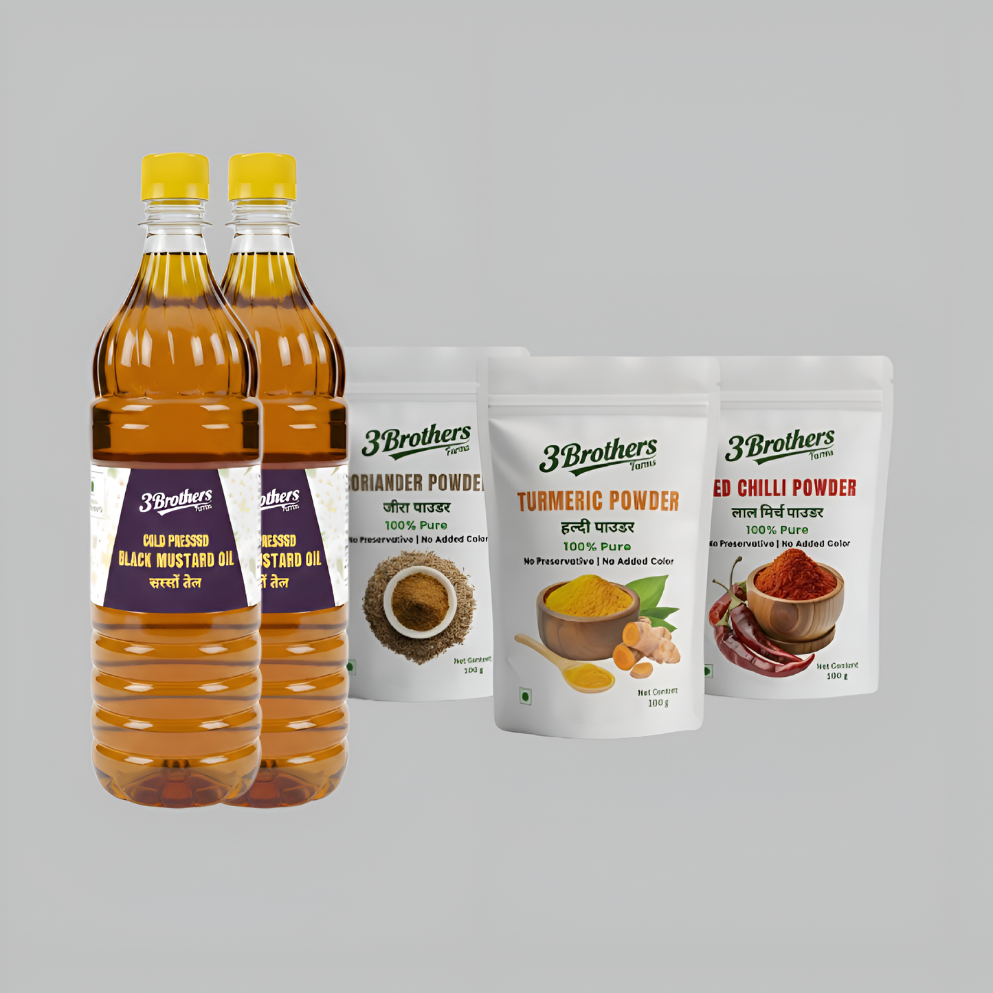 Combo Pack (Black Mustard Oil & Spices)