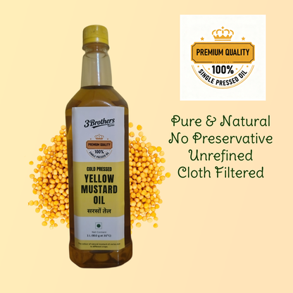 Premium Yellow Mustard Oil - 100% Single Pressed