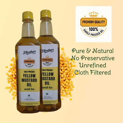 Premium Yellow Mustard Oil - 100% Single Pressed